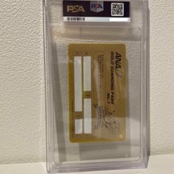 PSA 10 Pikachu ANA Pokemon Jet Gold Boarding Pass No.1 Promo Japanese Card 1998 - Image 2
