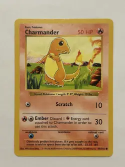 Pokemon TCG Charmander Base Set, Shadowless Common Card 46/102 - Image 1