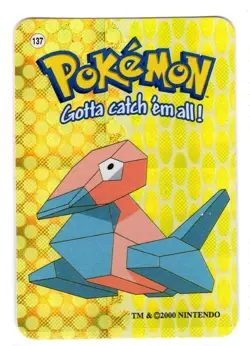 Porygon #137 - Vintage Vending Machine Prism Sticker 2000 - Pokemon Card - Image 1