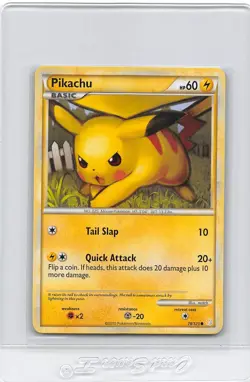PIKACHU 78/123 - NON-HOLO - HeartGold SoulSilver - Pokemon Card - NM - Image 1