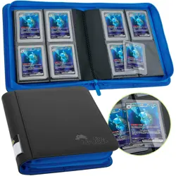 Toploader Binder, Trading Card Binder Storage,128 4 Pocket Top Loader Pokemon... - Image 1