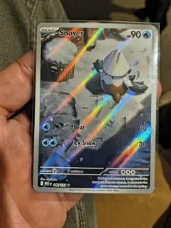 Pokemon TCG Basic Snover Card 140/132 Illustration Rare NM Mega Evolution Set - Image 1