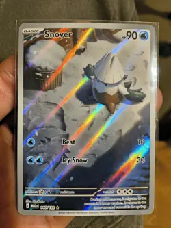 Pokemon TCG Basic Snover Card 140/132 Illustration Rare NM Mega Evolution Set - Image 2