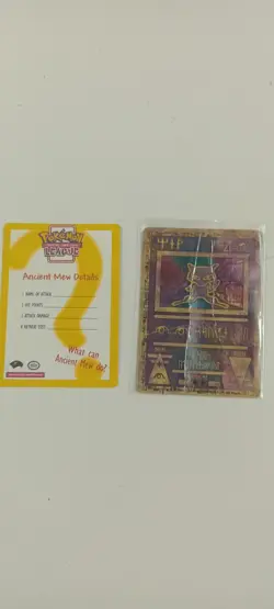 Pokemon Promo 1999-2000 Ancient Mew Beat Up Condition With Explanation Card - Image 2