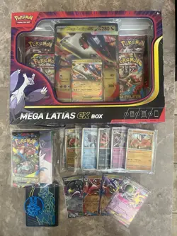 Pokemon Mega Evolution Lot- 5 Boosters, 100+ Mega Singles, 4 Ex Cards, Binder! - Image 1