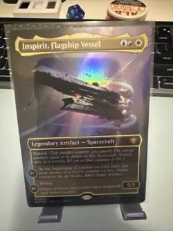 Inspirit, Flagship Vessel (Borderless) Commander: Edge of Eternities Foil - Image 1