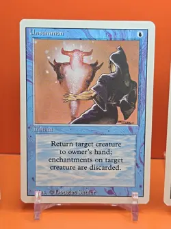 🔵🔵🔵 (4) 1994 MAGIC The Gathering UNSUMMON REVISED 3RD EDITION PLAYED 🔵🔵🔵5 - Image 3