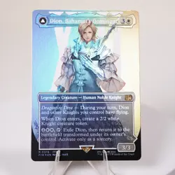 Dion Bahamut's Dominant Borderless Foil 376 Final Fantasy FIN MTG NM See Video - Image 1