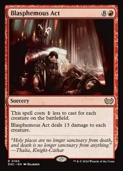 1x Blasphemous Act NM Eng MTG - Duskmourn Commander - Image 1