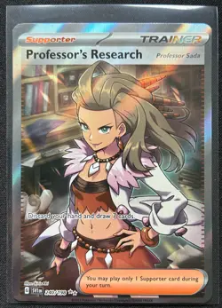 Pokemon 2023 Scarlet & Violet Professor's Research (Sada) 240/198 Full Art NM - Image 1