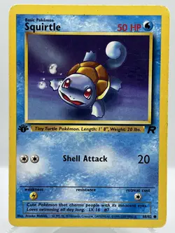 Squirtle 68/82 Team Rocket 1st Ed Non Holo WotC 2000 Vintage Pokemon TCG Card - Image 1