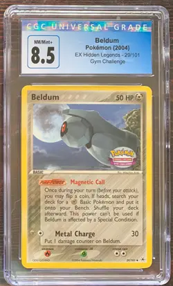CGC 8.5 Beldum #29 Gym Challenge Pokemon 2004 EX Hidden Legends - Image 1