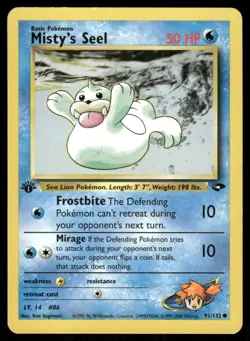 Pokemon Tcg Misty's Seel [1st Edition] #91 Pokemon Gym Challenge LP - Image 1