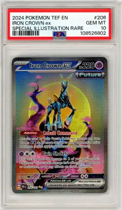 Pokemon Iron Crown EX #206 Temporal Forces PSA 10 Gem Mint - Image 1