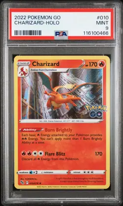 2022 POKEMON GO #010 CHARIZARD-HOLO PSA 9 - Image 1