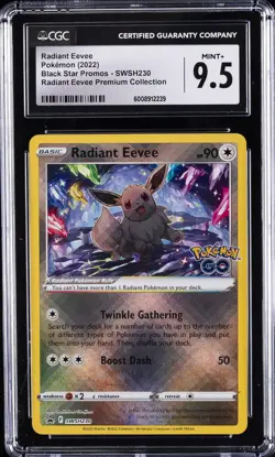 2022 POKEMON BLACK STAR PROMOS, RADIANT EEVEE PREM COLL. RADIANT EEVEE CGC 9.5 - Image 1