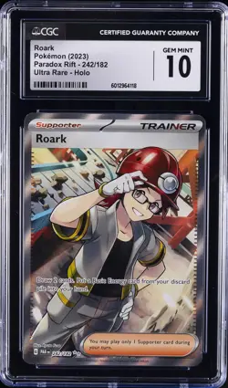 2023 POKEMON PARADOX RIFT, ULTRA RARE - HOLO #242/182 ROARK CGC 10 GEM MINT - Image 1