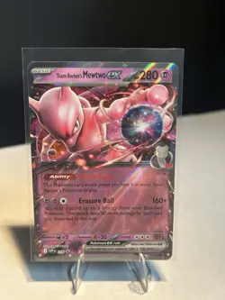Pokemon TCG Team Rocket's Mewtwo ex SVP 216 Destined Rivals Black Star Promo NM - Image 1