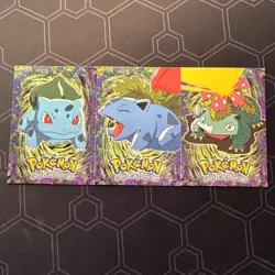 Pokemon Bulbasaur Ivysaur Venusaur #01 - 03 Non-Holo Topps 1999 Vintage - Image 1