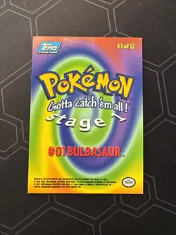 Pokemon Bulbasaur Ivysaur Venusaur #01 - 03 Non-Holo Topps 1999 Vintage - Image 4