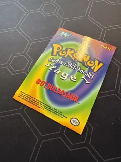Pokemon Bulbasaur Ivysaur Venusaur #01 - 03 Non-Holo Topps 1999 Vintage - Image 5