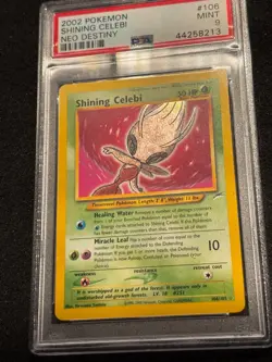 PSA 9 Shining Celebi 2002 Pokemon Neo Destiny 106/105 MINT Secret Rare - Image 1