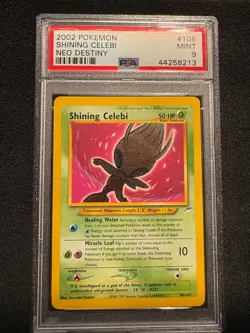 PSA 9 Shining Celebi 2002 Pokemon Neo Destiny 106/105 MINT Secret Rare - Image 2