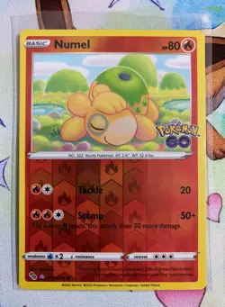 Numel and Bidoof Reverse Holo NM Peelable Ditto Pokemon GO Set Pokemon TCG - Image 5