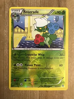 Pokemon TCG Roserade Dragons Exalted 14/124 Reverse Holo Uncommon NM - Image 1