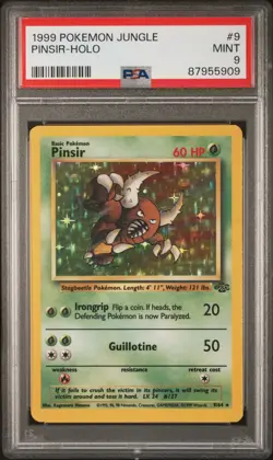 1999 POKEMON JUNGLE #9 PINSIR-HOLO PSA 9 - Image 1