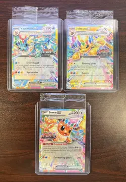 Prismatic Evolutions Surprise Box Sealed Stamp Ex Promo Cards 9/9 Complete Set - Image 4