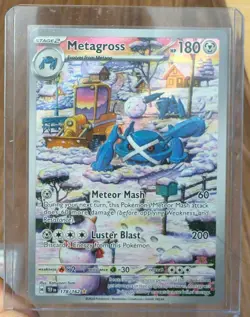 Pokemon TCG Metagross 178/162 Illustration Rare Card, Near Mint pack fresh - Image 1
