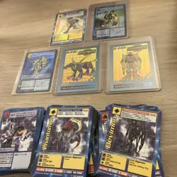 Digimon Card Lot/2001 Digimon TCG ID#90 WarGreymon Holo Metalgarurumon Holo - Image 1