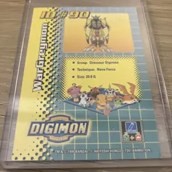 Digimon Card Lot/2001 Digimon TCG ID#90 WarGreymon Holo Metalgarurumon Holo - Image 5