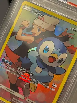 PSA 9 MINT Piplup Full Art 2019 Cosmic Eclipse Secret 239 Graded Pokemon Card - Image 3