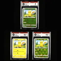 CCG GemMint 9.5/Mint 9/ NearMint 8.5 Nintendo Pokemon TCG card 3pcs- Pikachu - Image 1