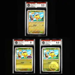 CCG GemMint 9.5/Mint 9 Nintendo Pokemon TCG card 3pcs- Pikachu - Image 1