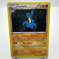 Pokemon Card - Lucario 80/113 Legendary Treasures Holo - Image 1