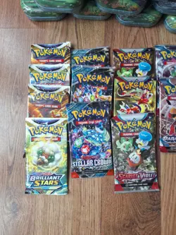 POKEMON CARD BOOSTER COLLECTION - 15 SEALED PACKS, STELLAR CROWN ETC - Image 3