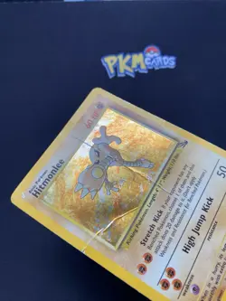 Pokemon TCG Card Hitmonlee Fossil 7/62 Holo Rare HP. - Image 2