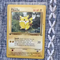 1999 Pokemon PIKACHU Jungle Set 1ST EDITION Misprint INK DOT ERROR Card 60/64 NM - Image 1