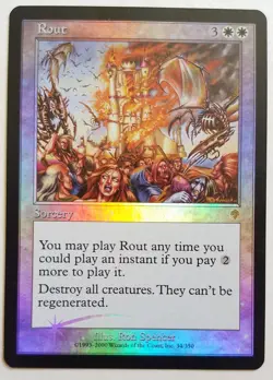 MtG foil Rout (#34) +1 - LP - Invasion - NEXT DAY SHIPPING! - Image 2