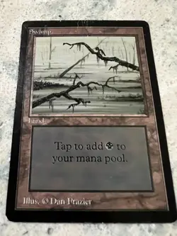 Swamp - Beta - MP - MTG - Magic the Gathering - Image 1