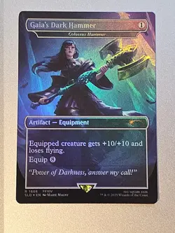Gaia's Dark Hammer - Colossus Hammer (Rainbow Foil) Secret Lair Drop Foil - Image 1