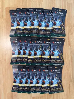 MTG The Lord of the Rings: Tales of Middle-Earth Sleeved Set Booster 21 Pack Lot - Image 2