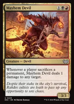 1x Mayhem Devil NM Eng MTG - Duskmourn Commander - Image 1