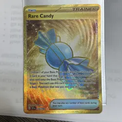 Rare Candy 256/198 Pokemon Scarlet & Violet Base Set Hyper Rare Gold Holo NM - Image 1