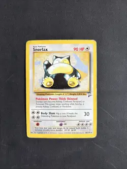 Pokemon TCG Snorlax 30/130 Base Set 2 Regular Rare Non-Holo WOTC Vintage - PLAYD - Image 1