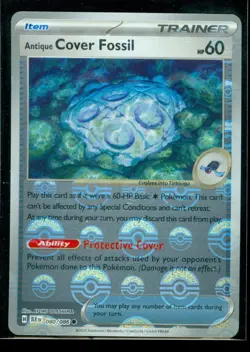 Pokemon ANTIQUE COVER FOSSIL 080/086 - Black Bolt - Poke Ball Pattern - MINT - Image 1