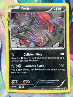 Pokemon 2016 XY Radiant Collection Yveltal - RC16/RC32 Holo Moderately Played - Image 1